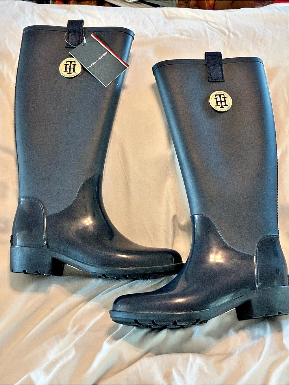 Tommy Hilfiger Logo High Rain Boot Black